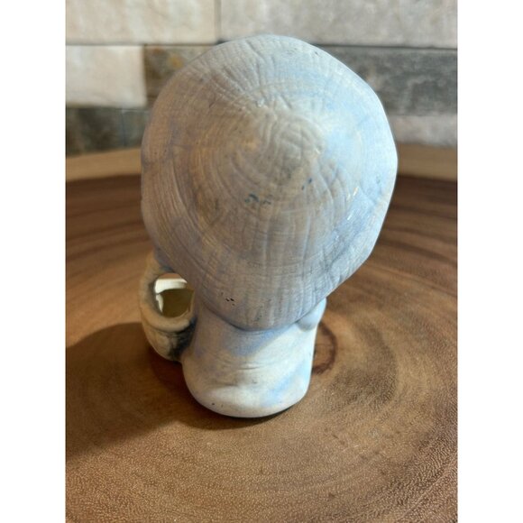 Vintage UCTCI Stoneware Girl With Umbrella Hat & Basket Figurine - Picture 5 of 9